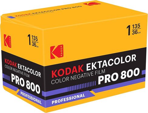 Kodak Ektacolor Pro 800 Color Negative Film (35mm Roll Film, 36 Exposures) - 2-Pack with Microfiber Cleaning Cloth in Kuwait