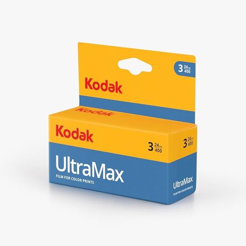 فيلم Kodak GC/UltraMax 400 لون سلبي (فيلم رول 35 مم، 24 تعريض) - عبوة من 3 قطع مع قطعة قماش تنظيف من الألياف الدقيقة in Kuwait