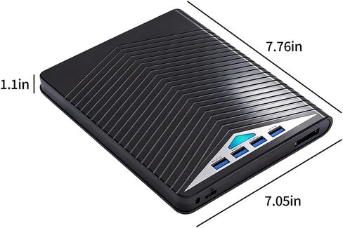 محرك أقراص DVD خارجي Blu-ray USB 3.0 ونوع C، ناسخ محمول/قارئ/كاتب لأجهزة الكمبيوتر المحمول وأجهزة Mac، التوصيل والتشغيل، دعم BD/CD/DVD RW عالي السرعة in Kuwait
