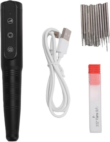 GOWENIC أداة لاسلكية صغيرة مدمجة خفيفة الوزن 3 سرعات USB مجموعة شحن تلميع قلم طحن للهاتف اللوحي الكمبيوتر إصلاح لوحة الدائرة سبائك الألومنيوم in Kuwait