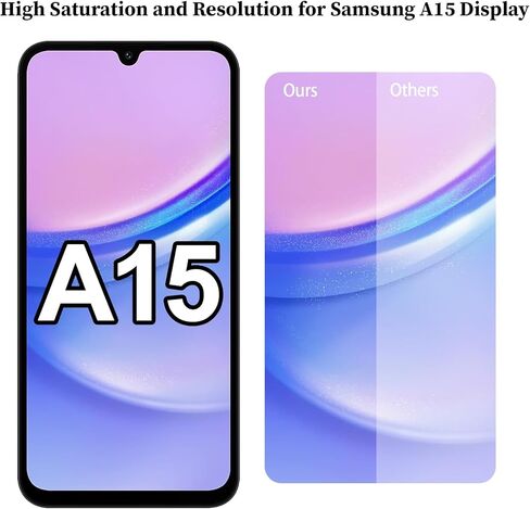 لهاتف Samsung Galaxy A15 4G/5G استبدال الشاشة مع سماعة الأذن ومكبر الصوت وزر الصوت الجانبي ومحرك الاهتزاز A156U A155F/DSN إطار شاشة LCD تعمل باللمس محول رقمي مجموعة أدوات إصلاح التجميع الكامل in Kuwait
