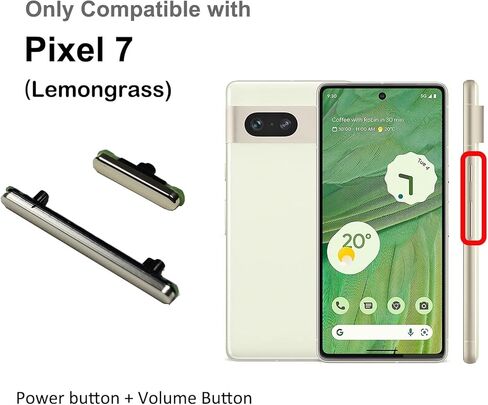 مفتاح تشغيل وإيقاف تشغيل زر التحكم في الصوت لجزء إصلاح Pixel 7، مع مجموعة الأدوات (عشبة الليمون) in Kuwait