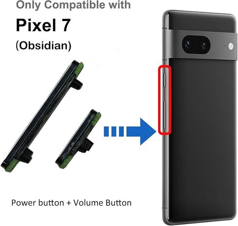 Power On Off Volume Button Key Replacement for Pixel 7 Repair Part, with Toolkit (Obsidian) in Kuwait