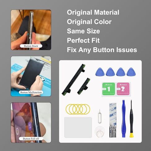 Power On Off Volume Button Key Replacement for Pixel 7 Repair Part, with Toolkit (Obsidian) in Kuwait
