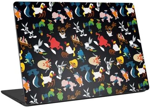 Skinit Laptop Decal Skin Compatible with Universal Laptop 17in (13.8 x 10in) - Officially Licensed Warner Bros Looney Tunes Identity Pattern Design in Kuwait