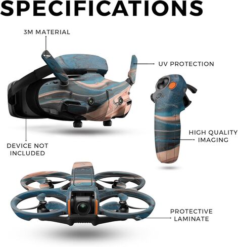 غلاف الطائرة بدون طيار متوافق مع حزمة DJI Avata 2 (2024) - Sea Dunes - غطاء لاصق واقٍ من الفينيل 3M ممتاز - سهل الاستخدام | صُنع في الولايات المتحدة الأمريكية بواسطة MightySkins in Kuwait