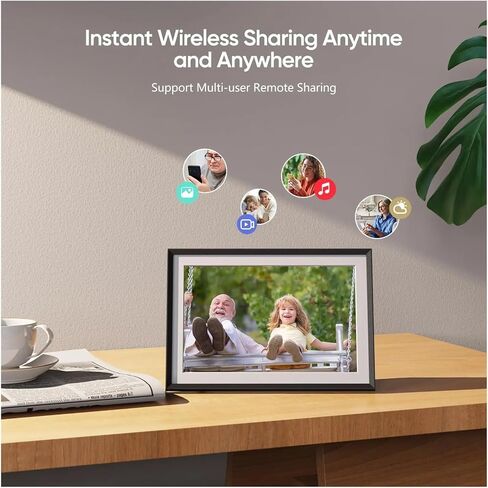 إطار صور رقمي 10.1 بوصة إطار صورة رقمي واي فاي ذكي بسعة 32 جيجابايت مع شاشة لمس IPS 1280 × 800 أكثر وضوحًا in Kuwait