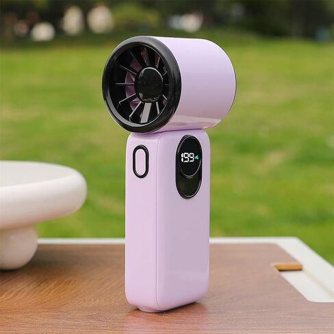 مروحة شحن صغيرة رقمية ذكية لسطح المكتب USB خارجية محمولة باليد توربو عالية السرعة 1 قطعة (أبيض) in Kuwait