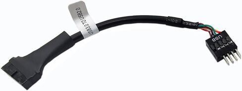 كابل محول WLGQ USB 3.0 إلى USB 2.0، محول رأس داخلي 19/20 إلى 9 دبوس، سرعة نقل بيانات 480 ميجابت في الثانية لاتصال اللوحة الأمامية للكمبيوتر المكتبي - حزمة واحدة in Kuwait