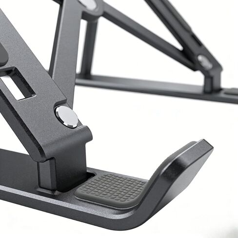 1 Piece Laptop Stand,Foldable Adjustable Laptop Riser,Portable Desktop Holder,Black in Kuwait