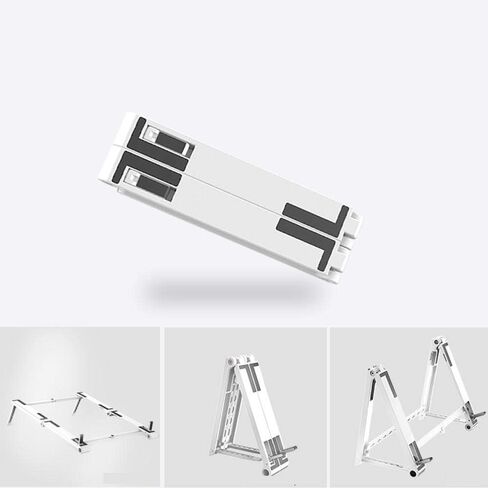 BoxWave Stand and Mount Compatible with Apple MacBook 12" (Retina 2017) - Pocket Aluminum Stand 3-in-1, Portable Multi Angle Viewing Riser - Metallic Silver in Kuwait