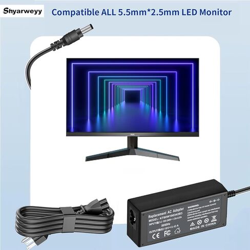 سلك إمداد طاقة للشاشة بتيار مستمر 19 فولت لشاشة ASUS/HP/Dell/Toshiba/Vizio/Westinghouse TV/Harman Kardon/Panasonic Toughbook شاحن مكبر للصوت 5.5 مم.*طرف 2.5 مم in Kuwait