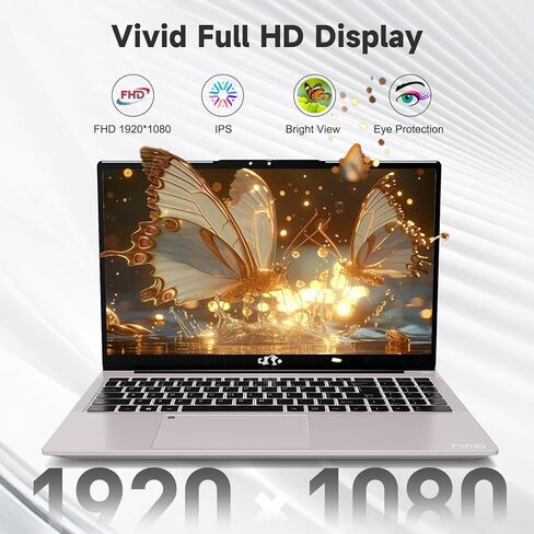 NIMO 15.6" IPS FHD Student Laptop, Intel 6-Core i3-1215U, 8GB RAM, 256GB SSD (Beats i5-1135G7,R5-7520U, Matches i7-1165G7), 65W Type-C, Backlit Keyboard, Fingerprint, Wi-Fi 6, for Home & Business in Kuwait