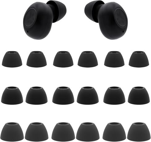 أطراف أذن بديلة من Klowcok لسماعات الأذن الصغيرة JLab JBuds، أطراف أذن من السيليكون الناعم 9 أزواج (S/M/L) باللون الأسود in Kuwait