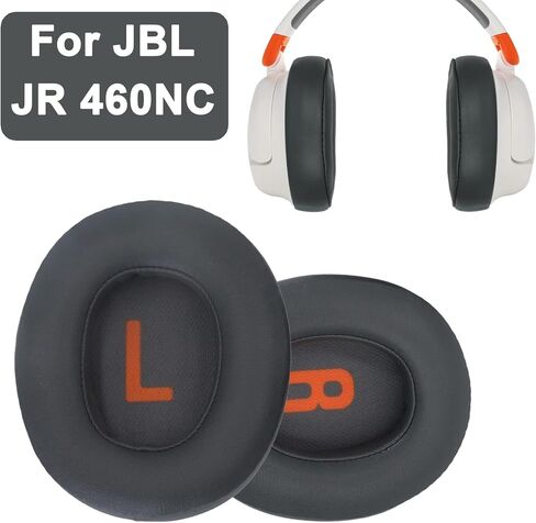 وسائد أذن بديلة JR460 متوافقة مع سماعات الرأس JBL JR 460NC المانعة للضوضاء للأطفال، وسائد الأذن مع رغوة ذاكرة قابلة للتنفس، وأكواب أذن من الجلد البروتيني لسماعات الرأس فوق الأذن (رمادي تيتانيوم) in Kuwait