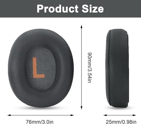 وسائد أذن بديلة JR460 متوافقة مع سماعات الرأس JBL JR 460NC المانعة للضوضاء للأطفال، وسائد الأذن مع رغوة ذاكرة قابلة للتنفس، وأكواب أذن من الجلد البروتيني لسماعات الرأس فوق الأذن (رمادي تيتانيوم) in Kuwait