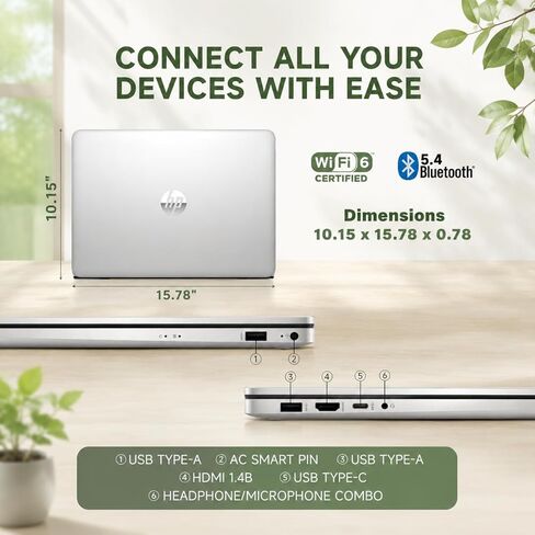 HP 17.3 Touchscreen Business Laptop - AMD Ryzen 5 7430U, 20GB RAM,512GB SSD, 17.3" HD+ Anti Glare Touch, Backlit Keyboard, Fast Charge, Win11 Pro, for Students & Work in Kuwait