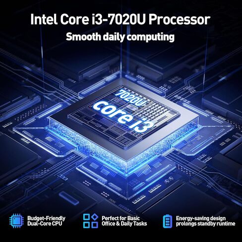 2026 أحدث 15.6 بوصة للكمبيوتر المحمول الذي يعمل بنظام التشغيل Windows 11، كمبيوتر محمول Core i3-7020U، ذاكرة الوصول العشوائي 8 جيجابايت، 256 جيجابايت SSD، 32 جيجابايت + 2 تيرابايت قابلة للتوسيع، شاشة FHD IPS ولوحة مفاتيح بإضاءة خلفية، فتح بصمة الإصبع، مكت in Kuwait