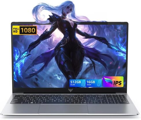 كمبيوتر محمول KAIGERR مقاس 17.3 بوصة، معالج AMD Ryzen 4300U، ذاكرة الوصول العشوائي 16 جيجابايت 512 جيجابايت SSD، كمبيوتر محمول 2026، Windows 11، كاميرا ويب، كمبيوتر محمول للعمل/الأعمال، واي فاي، نوع C، بطارية 62.7 وات في الساعة، لوحة مفاتيح رقمية in Kuwait