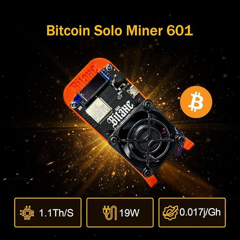 جهاز تعدين Bitcoins Solo من Bitaxe Gamma 601، حتى 1.1TH/S BM1370 Asic Chip 19W/TH BTC جهاز تعدين تشفير اليانصيب مع نظام مفتوح المصدر، صامت صغير، التوصيل والتشغيل in Kuwait