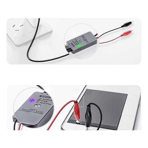 كابل مزيل غراء البطارية IP66 مع مؤشر حالة LED، نوع 20 سم - مذيب كهربائي لهاتف iPhone 16/16 Plus، 5 فولت مدخل 25 فولت دائرة كهربائية قصيرة للحماية in Kuwait