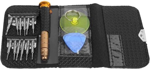 مجموعة أدوات إصلاح مفك البراغي الدقيقة للإلكترونيات، مجموعة سبائك سوداء 12 قطعة - مقبض ألومنيوم متين، محامل دقيقة، مثالية لإصلاح الهاتف والأجهزة الصغيرة in Kuwait