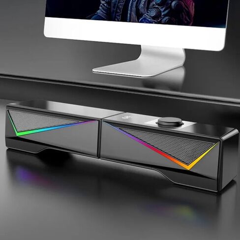 RGB Desktop Subwoofer Computer Speakers Separable Music Audio Wired PC Loudspeaker Stereo Surround in Saudi Arabia