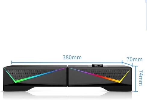 RGB Desktop Subwoofer Computer Speakers Separable Music Audio Wired PC Loudspeaker Stereo Surround in Saudi Arabia
