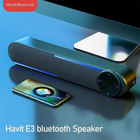 5.0 مكبر صوت محمول 4D محيطي HiFi ستيريو عميق باس بطارية مضادة للسحب وإلغاء الضوضاء مصباح LED in Kuwait