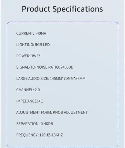 3.5mm 3D Stereo Surround Music RGB Light Gaming Wired Speakers Sound Bar for Computer Desktop PC Loudspeakers in Saudi Arabia