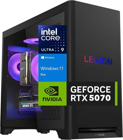 Lenovo Legion Tower 5i Gaming Desktop, Intel Core Ultra 7 265F(20 Core, Up to 5.2 GHz), NVIDIA GeForce RTX 5070 12GB GDDR7 | 32GB DDR5 5600MT/s RAM | 2TB PCIe SSD | Copilot AI | Windows 11 Pro in Saudi Arabia