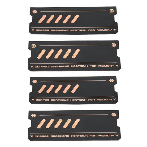 XUMIUZIY 4 Pcs Laptop Memory Heatsink, Precise Heat Conduction Rapid Cooling Copper Graphene DDR4 DDR5 Memory Cooler, with Pure Copper Graphene Material, for M.2 Slot Laptop Module in Kuwait