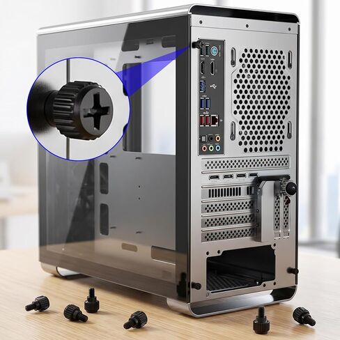 30 PCS M3.5 6-32 Thread Computer Case Thumb Screws, Black Carbon Steel PC Case Screws for Desktop Computer Cases Cover Hard Drives Power Supply PCI Slots in Kuwait