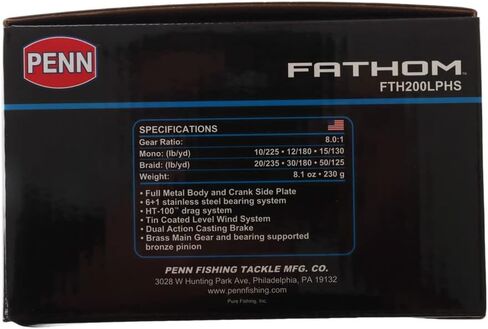 PENN Fathom Low Profile Reel Black Gold 8.1 oz in Kuwait