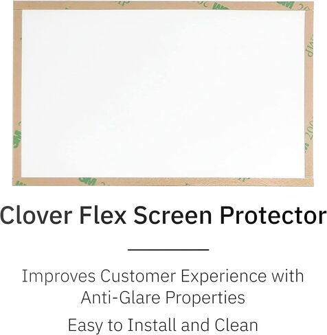 واقي شاشة Clover Flex وحامل طرفي قابل للدوران والإمالة مقاس 7 بوصات، أبيض in Kuwait