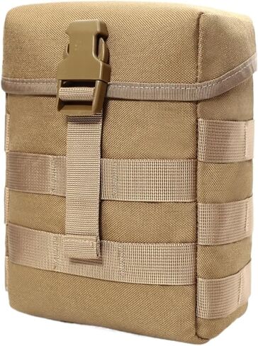 Pouch Shoulder Bag - Versatile Storage For Binoculars, Water Bottles & Survival Gear(Black) in Kuwait
