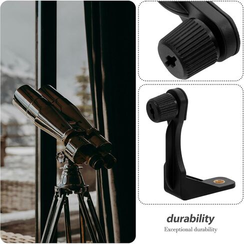 NUOBESTY 2pcs 1/4 Thread Binocular Adapter Mount Bracket Metal L-Shaped Connector Black for Telescope Photography and Microscope Accessories in Kuwait