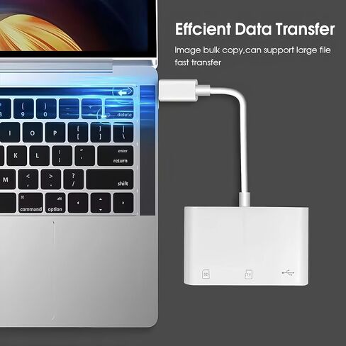 محول USB لقارئ بطاقات SD للهاتف اللوحي، قارئ بطاقات الذاكرة التوصيل والتشغيل يدعم عارض كاميرا SD TF MicroSD بدون تطبيق in Kuwait