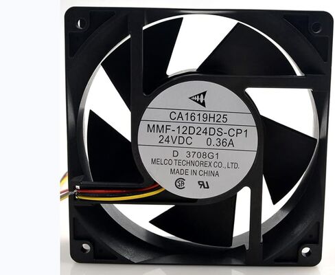 MMF-12D24DS-CP1 CA1619H25 12038 24 فولت 0.36 أمبير 2600 دورة في الدقيقة 12 سم 3 أسلاك مروحة تبريد in Kuwait