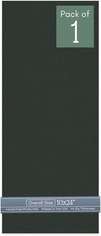 CountryArtHouse Textured Black 10x24 Uncut Art Mat Board - No Opening - 1 Mat in Saudi Arabia