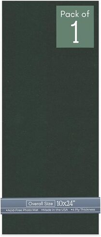 CountryArtHouse Textured Black 10x24 Uncut Art Mat Board - No Opening - 1 Mat in Saudi Arabia