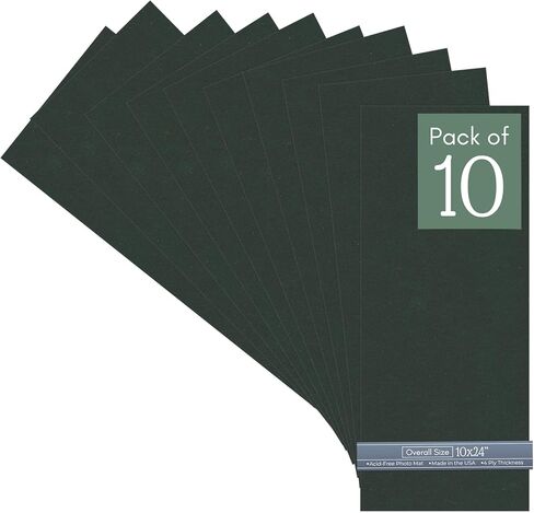 CountryArtHouse Textured Black 10x24 Uncut Art Mat Board - No Opening - 1 Mat in Saudi Arabia