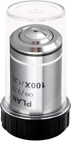 Infinite Objective Lens, 100X Microscope Objective Lens with Standard 20.2mm Interface, for Professional Biological Microscopes in Kuwait