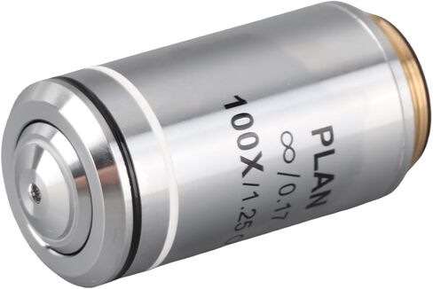 Infinite Objective Lens, 100X Microscope Objective Lens with Standard 20.2mm Interface, for Professional Biological Microscopes in Kuwait