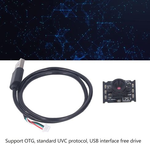 USB Camera Module 2MP 1920x1080 HD Manual Focus 75° View Angle - High Frame Rate 30FPS, MJPEG Format, USB Plug & Play for Phone Notebook in Kuwait