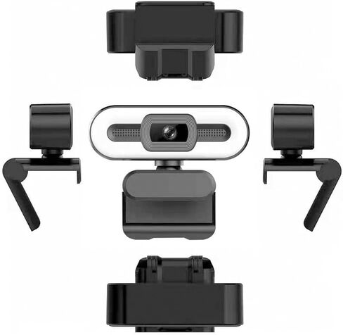 XUMIUZIY 4K Webcam for PC, USB PC Camera with Built in Microphone, Super Bright Fill Light, Auto Beauty, 4K 30FPS Computer Web Camera for Streaming in Kuwait