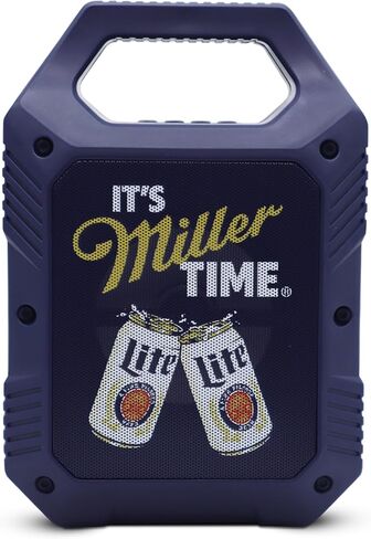 Gabba Goods Miller Lite Bluetooth Speaker, Portable Wireless Sound System, Dual 5W Drivers, Bluetooth 5.3, 50mm High-Fidelity Audio, AUX, USB, MicroSD, FM Radio, Built-in Mic & USB-C (Gray, Angular) in Kuwait