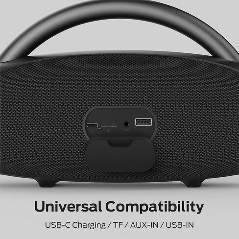 Monster Prism Pro Bluetooth Speaker, Portable Wireless Speaker, 60W True Wireless Stereo, 24H Playtime,TWS Pairing, Bluetooth 6.0, RGB Lights, AUX,USB & TF-Card Input, for Outdoors/Beach/Travel in Kuwait