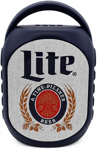Gabba Goods Miller Lite Bluetooth Speaker, Portable Wireless Sound System, Dual 5W Drivers, Bluetooth 5.3, 50mm High-Fidelity Audio, AUX, USB, MicroSD, FM Radio, Built-in Mic & USB-C (Gray, Angular) in Saudi Arabia