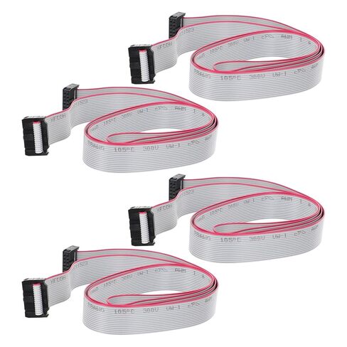 ARTIBETTER 4pcs Gray IDC Flat Ribbon Cable 16 Pin 2.54mm Pitch 1m Length Connector Cord for Industrial Electrical Wiring and Testing Equipment in Kuwait